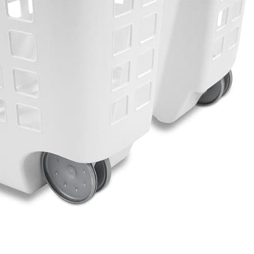 Sterilite 1.75 Bushel Ultra™ Wheeled Laundry Basket Plastic, White, (Pack of 1) thumbnail 6
