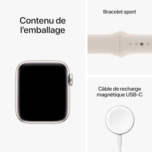Apple Watch SE (2nd Gen) (GPS + Cellular, 40mm) - Starlight Aluminum Case with Starlight Sport Band, M/L (Renewed) thumbnail 8