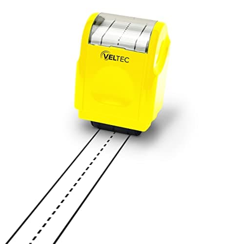 Veltec Dashed Handwriting Lines Practice Roller Stamp for Kids, Parents and Teachers (Yellow) - Image 1