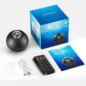 COOLNIGHT Galaxy Light Projector, 210 Light Effects Ceiling Projector with 15 White Noise, HiFi Bluetooth Galaxy Projector for Bedroom, Remote & Timer –Galaxy Projector Lights for Bedroom Adults thumbnail 7