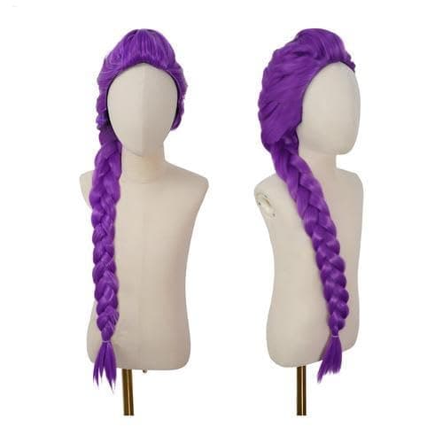 Anime Hunters R-umi Wig, Purple Hair Extensions Cosplay Hair, Purple Braiding Hairs Demon Cosplay For Kids & Adults, Adjustable Cap, Realistic Christmas Anime Costume Wig, Fan Collection thumbnail 4