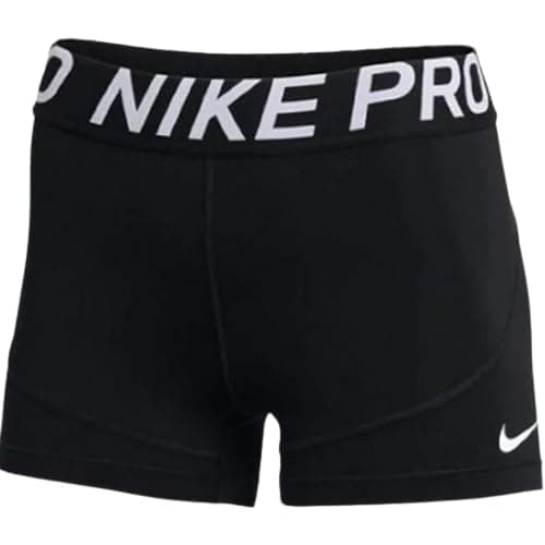 Nike Womens Pro 3 Inch Compression Shorts (as1, Alpha, x_l, Regular, Regular, White/Black/Black) - Image 1