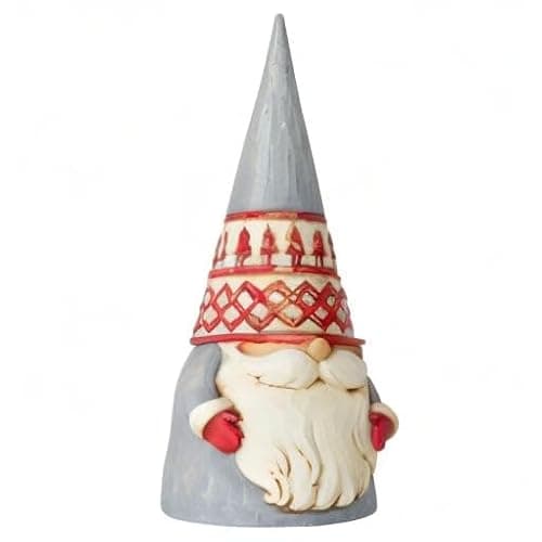 Enesco Jim Shore Heartwood Creek Nordic Noel Tree Hat Gnome God Jul Figurine, 6.1 Inch, Multicolor thumbnail 5