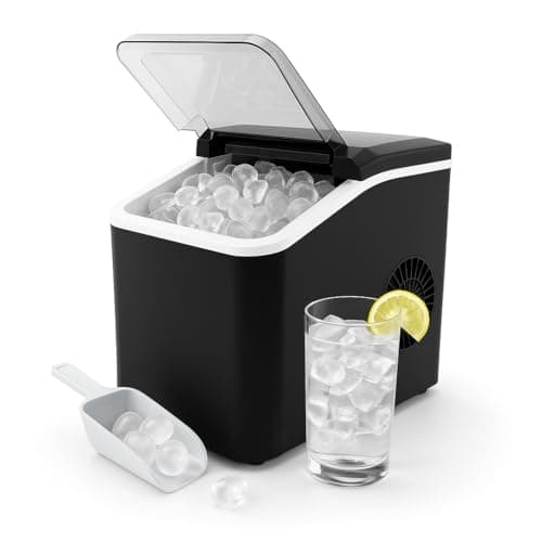 Wacloud Portable Countertop Ice Maker Machine – 1.3L Water Tank, 12KG/26lbs Daily Ice Output, 2 Ice Sizes, Auto Clean, Bullet Ice Cubes – Small Mini Cube Maker for Home, Office, RV, and Outdoor Use - Image 1