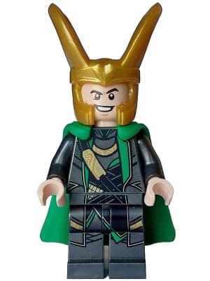 LEGO Superheroes: Loki Minifigure with Staff and Tessaract thumbnail 2