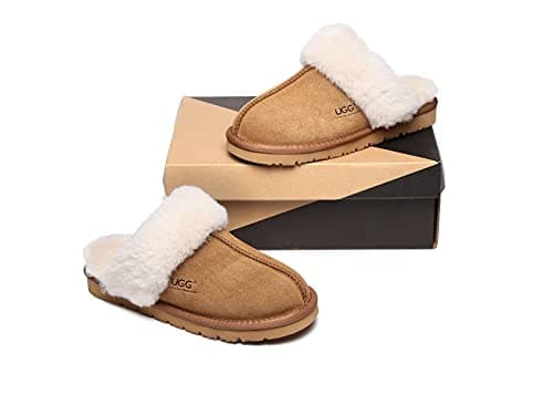 UGG Slippers Women Australian Premium Soft Sheepskin Wool Winter Slippers Thick Sole Muffin thumbnail 7