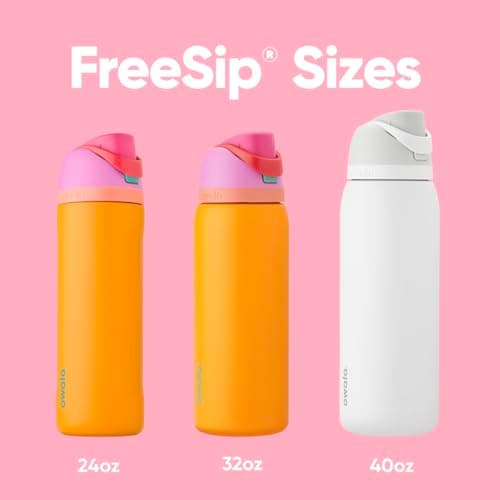 Owala FreeSip Insulated Stainless Steel Water Bottle with Straw for Sports and Travel, BPA-Free Sports Water Bottle, 24 oz, Plum/Orchid, Electric Orchid thumbnail 5