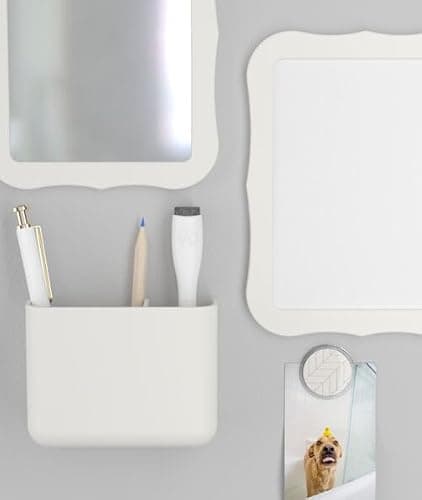 U Brands White Locker Accessory Kit, with Magnets, Mirror, Whiteboard, Marker, Cup, 6 Pieces thumbnail 2