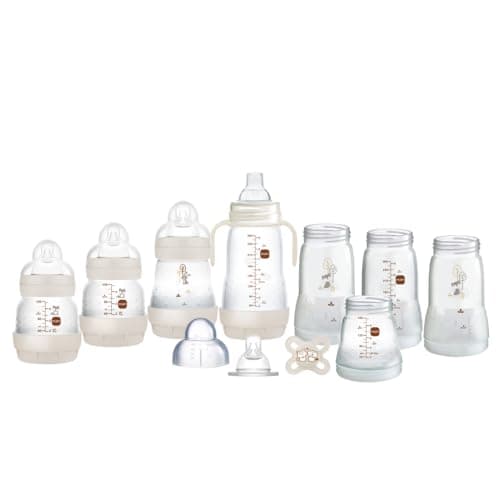 MAM Easy Start Self Sterilising Anti Colic Starter Set, Newborn Bottle Set and Soother, Newborn Essentials, Blue (Designs May Vary) - Image 1