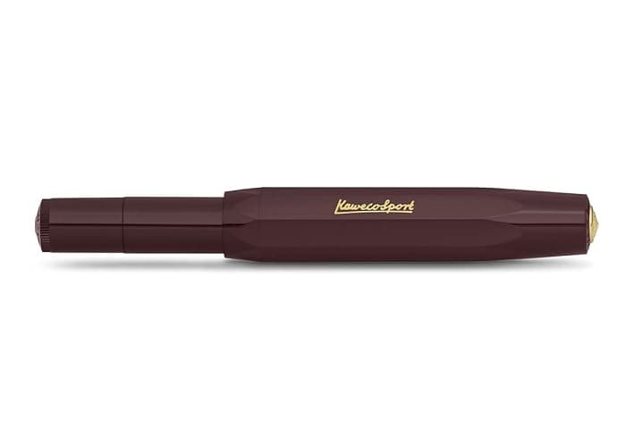 Kaweco CLASSIC SPORT Fountain Pen Bordeaux with 23 Carat Gold-Plated Steel Nib and Iridium Tip for Ink Cartridges I Sport Fountain Pen 13 cm I Nib: M (Medium) thumbnail 3