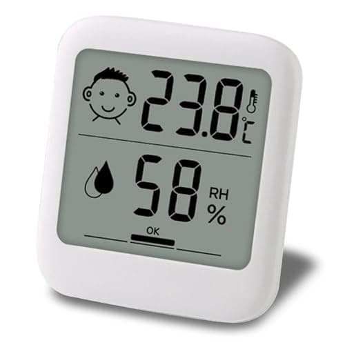 HATUSOKU Digital Thermometer and Hygrometer with Comfort Face Display, Hygrometer, Stand, Magnet, Hanging, Simple, Infectious Disease Prevention, Heat Stroke Prevention (Simple, No Clock) - Image 1