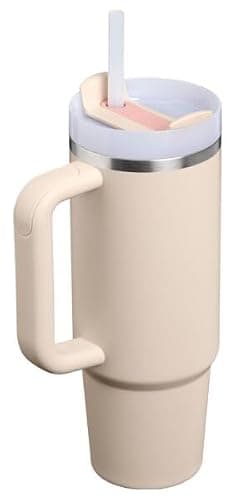 STANLEY Quencher H2.0 Tumbler with Handle and Straw 30 oz | Flowstate 3-Position Lid | Cup Holder Compatible for Travel | Insulated Stainless Steel Cup | BPA-Free | 30oz/0.89L Champagne thumbnail 4