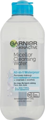 Garnier Micellar Water For Waterproof Makeup, Hydrating Facial Cleanser & Makeup Remover, Suitable for Sensitive Skin, Vegan, Cruelty Free, 13.5 Fl Oz (400mL), 1 Count thumbnail 2