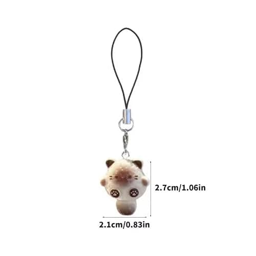 PUCAPOCO Black Cat Phone Charm Cute Kawaii Cat Fish Phone Bag Charm Accessories thumbnail 2