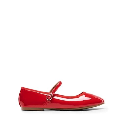 DREAM PAIRS Women's Ballet Flats Mary Jane Shoes, Round Toe Comfortable Dressy Casual Slip-on Work Daily Soft Flat Shoes,Size 9,Red-Pat,SDFA2441W thumbnail 3