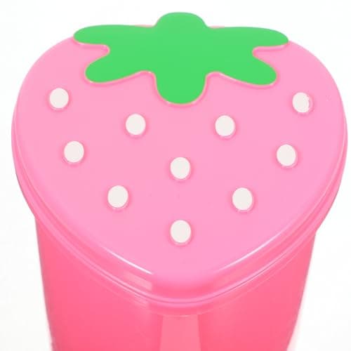 Garneck Mini Strawberry Desktop Trash can with Lid 4.13X3.54In Cute Pink Garbage Bin for Home Office Bedroom Storage and Wastepaper Organizer thumbnail 9