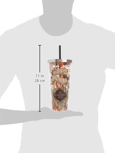 Spoontiques - Harry Potter Tumbler - Solemnly Swear Glitter Cup with Straw - 20 oz - Acrylic - Multicolored thumbnail 2