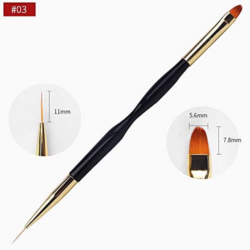 Artdone 31pcs Nail Art Brushes, Nail Art Tool Set, Dotting Tools, Dust Brush,Striping Brushes for Long Lines, Drawing Pen For Gel Polish Design supply - 31pcs thumbnail 8