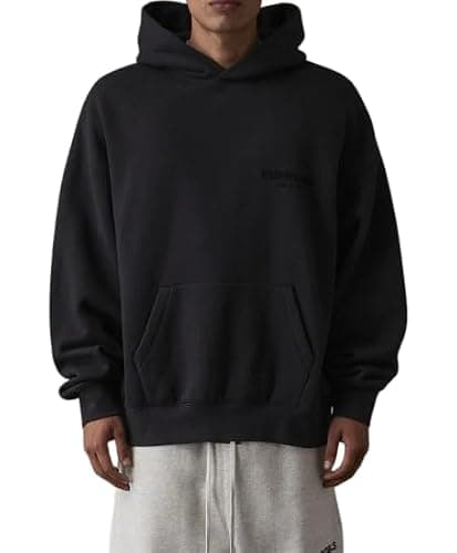 ESSENTIALS Pullover Hoodie Cotton Blend Adult Men Oversized, baggy fit. - Image 1