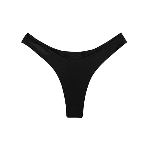 SherryDC Women's Sexy Cheeky Thong Brazilian Cut Low Rise High Leg Bikini Bottom thumbnail 2