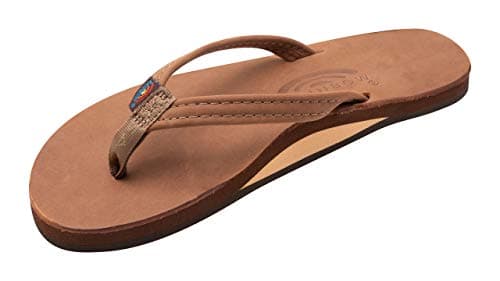 Rainbow Sandals Women's Single Layer Leather Sandal, Narrow Strap, Redwood, X-Large / 8.5-9.5 B(M) US - Image 1