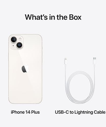 Apple iPhone (Renewed Premium) 14, 128GB, Starlight - Unlocked thumbnail 5