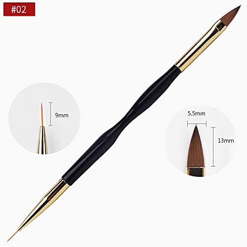 Artdone 31pcs Nail Art Brushes, Nail Art Tool Set, Dotting Tools, Dust Brush,Striping Brushes for Long Lines, Drawing Pen For Gel Polish Design supply - 31pcs thumbnail 7