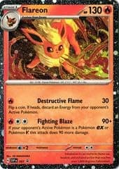 Pokemon - Flareon SVP 167 – Prismatic Evolution Black Star Promo Cosmos Foil – Single Card - Image 1