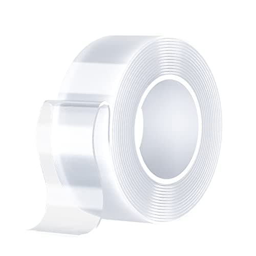 SANKEMU Double-Sided Tape Heavy Duty 9.84 FT x 1.18 in – Clear Removable Mounting Tape for Walls, Carpet, Rugs, Posters – Reusable, No-Residue, Indoor/Outdoor Nano Gel Grip - Image 1