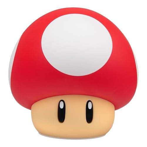 Paladone Super Mario Super Mushroom SquishyGlo Light – Rechargeable Silicone Night Light with 3 Brightness Levels, Official Nintendo Lamp thumbnail 4