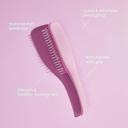 Tangle Teezer The Ultimate Detangler Hairbrush | For Wet & Dry Hair | Detangles All Hair Types | Reduces Breakage, Eliminates Knots | Two-Tiered Teeth & Comfortable Handle | Henna Red thumbnail 4