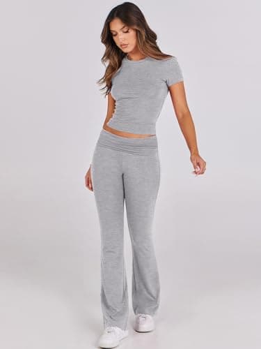 ANRABESS 2 Piece Lounge sets for Women Grey Grey XS thumbnail 8