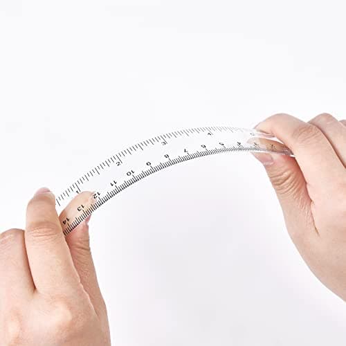 Unjoo Clear Plastic Ruler 6 Inch+12 Inch Straight Ruler, Shatterproof Rulers with Inches and Centimeters for School Classroom, Home, or Office (2pcs) thumbnail 3