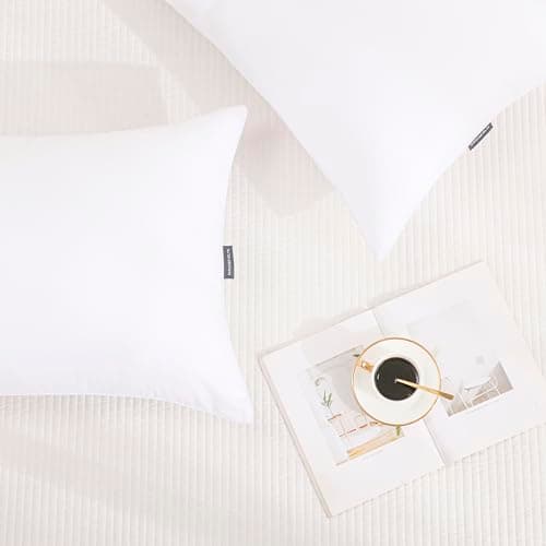 SARAH&EVELYN Gold Goose Down Alternative Bed Pillow-Soft Pillow for Side Sleepers, Set of 2,Standard Size(20×26IN),Super Soft Fabric Cover,Perfect for Side, Back and Stomach Sleepers thumbnail 5