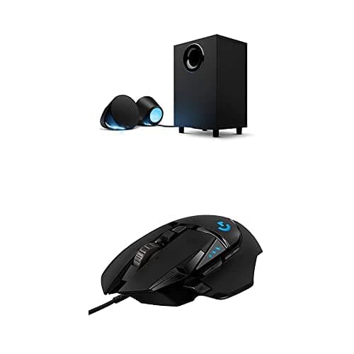 Logitech G560 LIGHTSYNC PC Gaming Speakers & G502 Hero Mouse Bundle