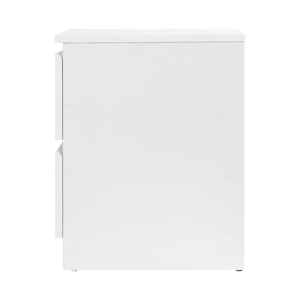 Artiss Bedside Table with 2 Drawers, White Bed Side Tables Storage Small Narrow Desk Chest of Drawer, Lamp Stand Nightstand Cabinet, Bedroom Living Room Home Furniture thumbnail 4