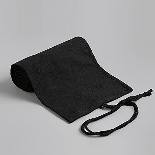 DIYOMR 24/36/72 Slots Pencil Wrap Pencil Rolls, Artist Colored Pencils Roll Up Bag Short Brushes Pouch Case Pencils Organizer for Drawing Coloring and Sketching (Black, 36slots) thumbnail 5