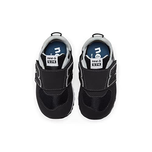 New Balanace Kid's 574 V1 New-B Hook and Loop Sneaker, Black/Silver Metallic, 10 Wide thumbnail 5