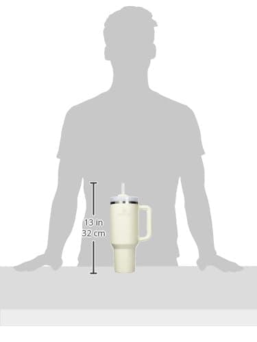 STANLEY Quencher H2.0 Tumbler with Handle and Straw 40 oz | Flowstate 3-Position Lid | Cup Holder Compatible for Travel | Insulated Stainless Steel Cup | BPA-Free | Cream 2.0 thumbnail 3