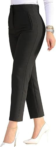 Kubsid Womens Straight Leg Pants 2026 High Waisted Stretchy Business Casual Work Pants Dress Office Trousers with Pockets thumbnail 3