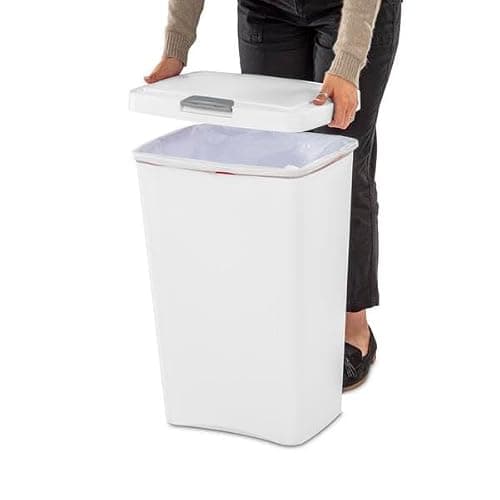 STERILITE 10458004 Touch Can, White, 13 Gallon thumbnail 9