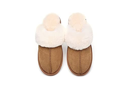 UGG Slippers Women Australian Premium Soft Sheepskin Wool Winter Slippers Thick Sole Muffin thumbnail 5
