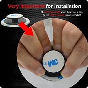Ampper Blind Spot Mirror, 2" Round HD Glass Frameless Convex Rear View Mirror, Pack of 2 thumbnail 7