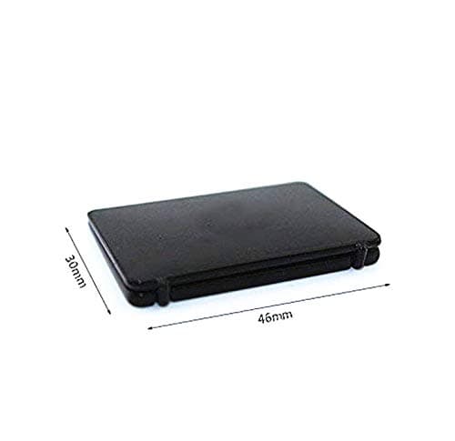EatingBiting 2 Pack 1:12 mini House Miniature Home Living Room Mini Laptops Notebook Computers Screen Mini Laptop Miniature Scene Model Scale Accessories Black + Silver thumbnail 2