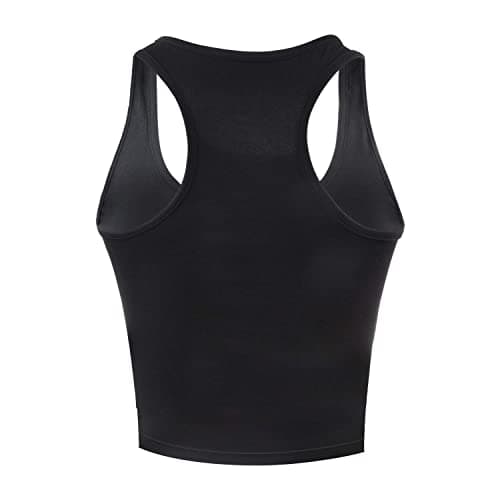 4 Pieces Women's Crop Tops Cotton Basic Tank Tops Racerback Sleeveless Sports Workout Crop Tank Tops thumbnail 5