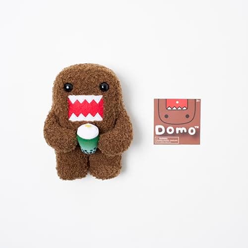LICENSE 2 PLAY Domo Kun 6.5-Inch Plush – Bubble Tea Edition with Fabric Boba Cup & Straw - Super-Soft Collectible Toy for Kids, Kidults & Nostalgic Fans thumbnail 2
