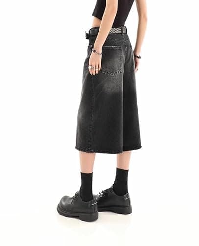 Cropped Y2k Baggy Jean Shorts Jorts Y2k Hip Hop Shorts Skater Jeans Grunge Jorts Aesthetic Pants thumbnail 4