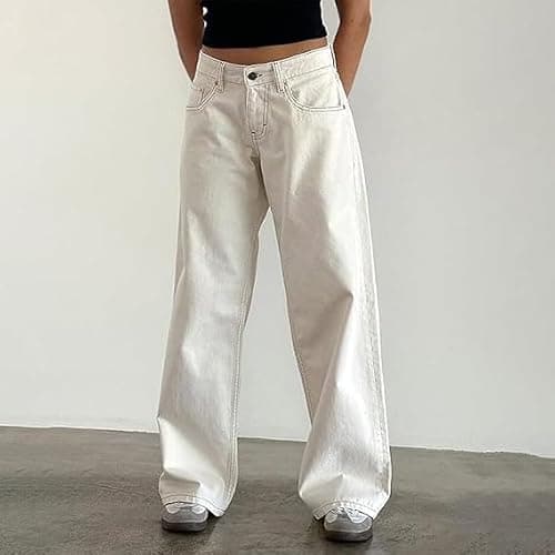 Women's Wide Leg Boyfriend Denim Pants Y2K Low Rise Baggy Casual Loose Trendy Jeans Girl Style Jeans thumbnail 5