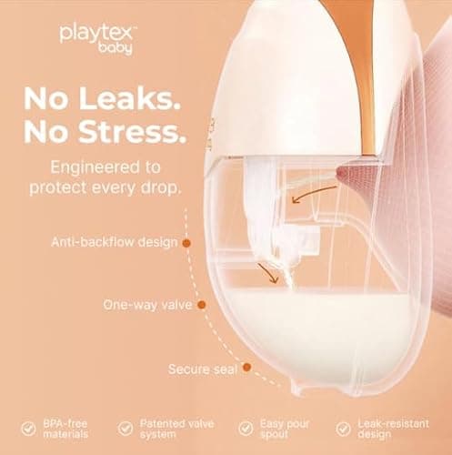 Playtex Baby Electric Breast Pump (H15 Wearable Model), Hands-Free in-Bra Pump with Portable Travel Case, Quiet Wearable Design, 3 Modes, 12 Levels, 180ml Capacity thumbnail 5