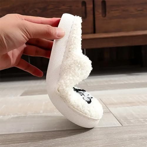ULEL Women's Men's Cute Cat Slippers Fuzzy Memory Foam Kawaii Cartoon Animal Slippers Winter Warm Fluffy Shoes Small Cat-41-42 thumbnail 5